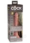 King Cock Elite Dual Density Vibrating Rechargeable Silicone Dildo With Remote Control Dildo 7in - Vanilla